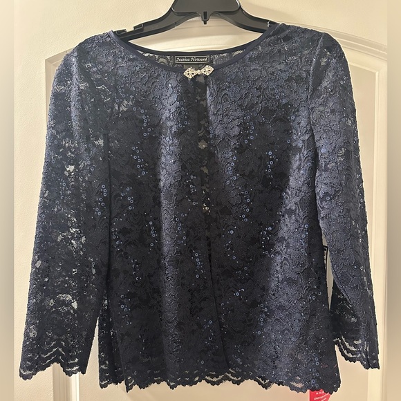 Jessica Howard Formal Dress Sleeveless & Jacket Sequin Accent (New with tags) - Picture 9 of 10